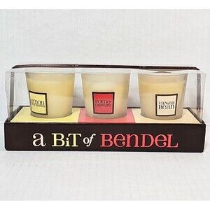 Henri Bendel Home Votive Candles NEW A Bit Of 3 1.5 oz Lemon Pomegranate Vanilla